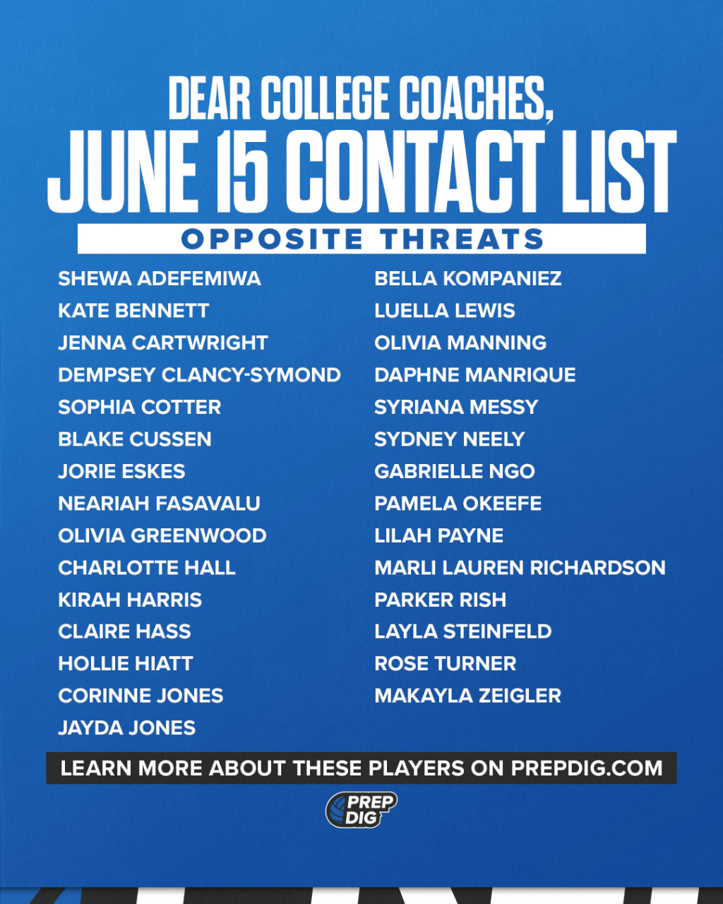 JUNE 15 RS/OPPO CALL LIST: OPPOSITE THREATS JUST A CLICK AWAY